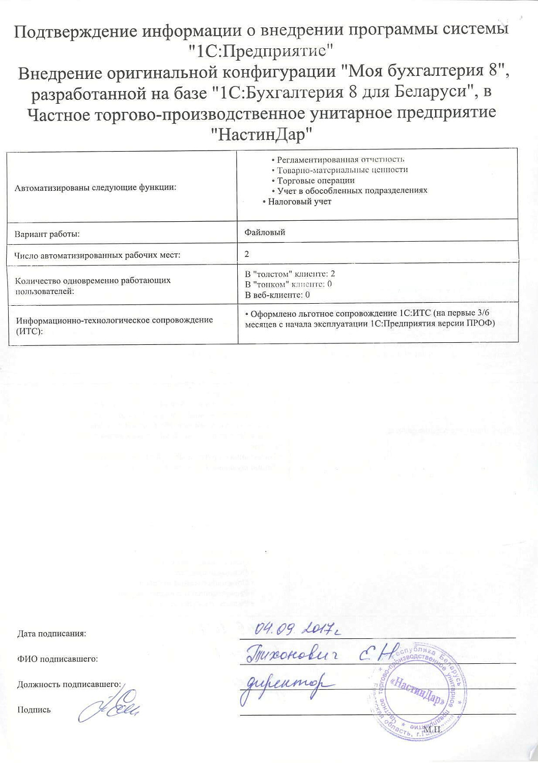 Частное торгово-производственное УП "НастинДар"