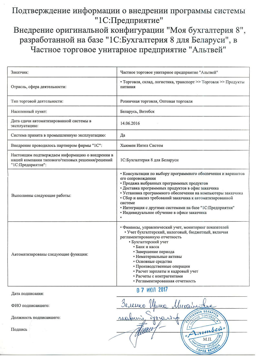 Отзыв ЧУП 