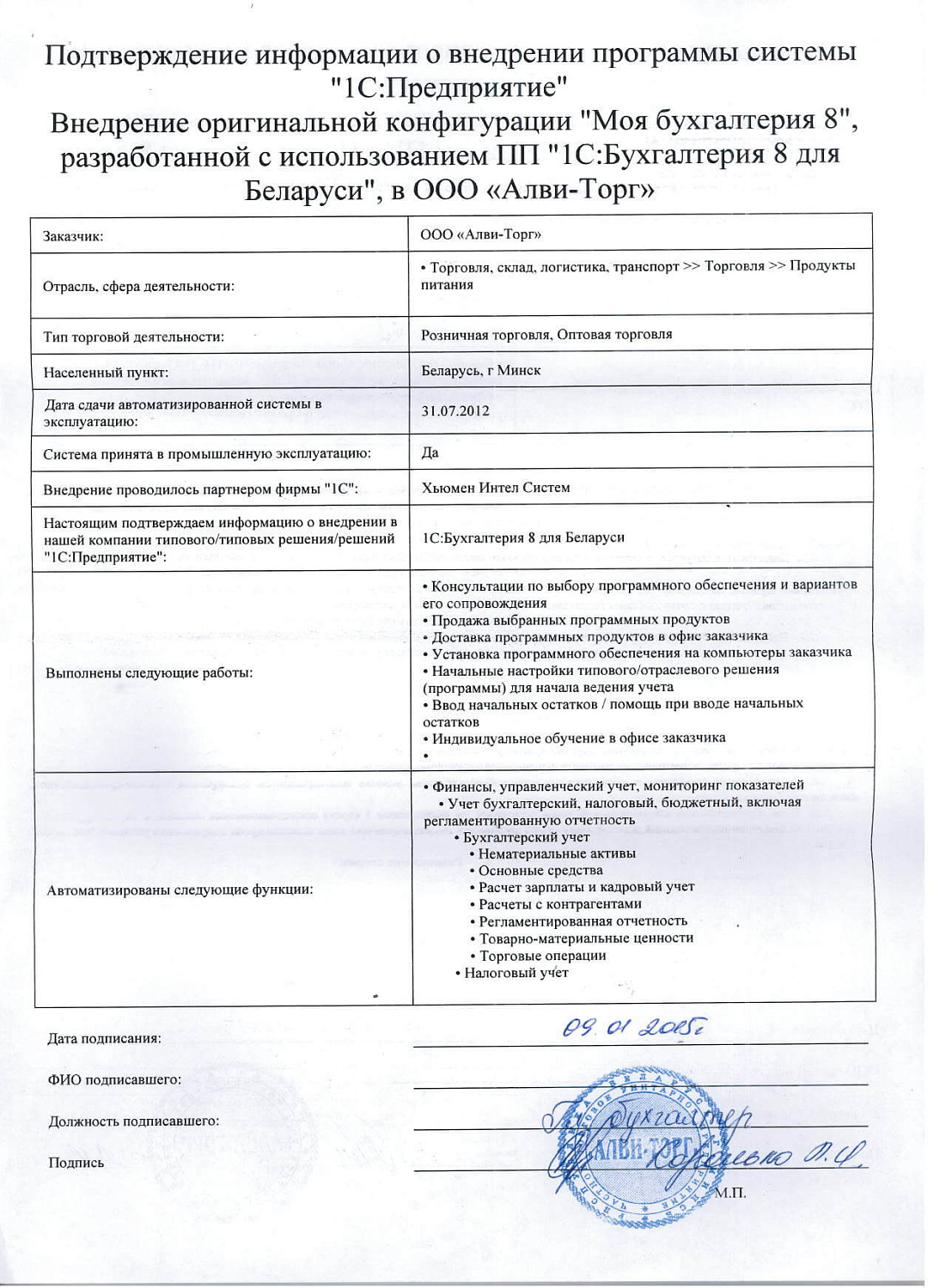 Отзыв ООО «Алви-Торг»
