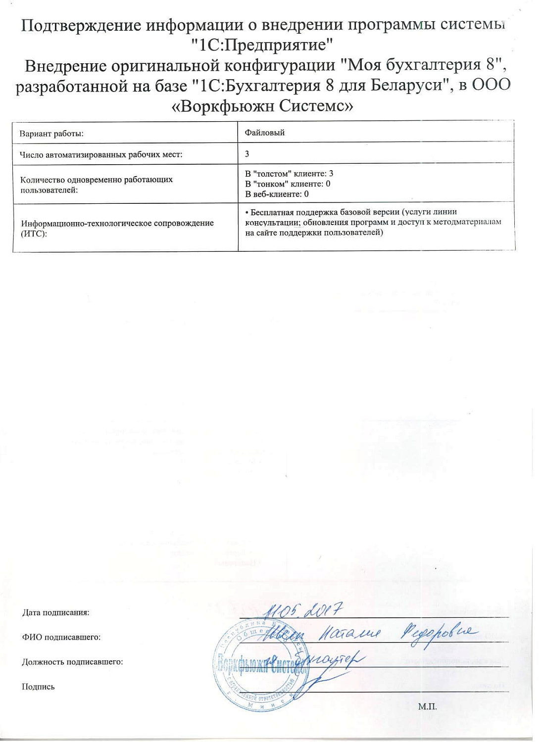 ООО «Воркфьюжн Системс»