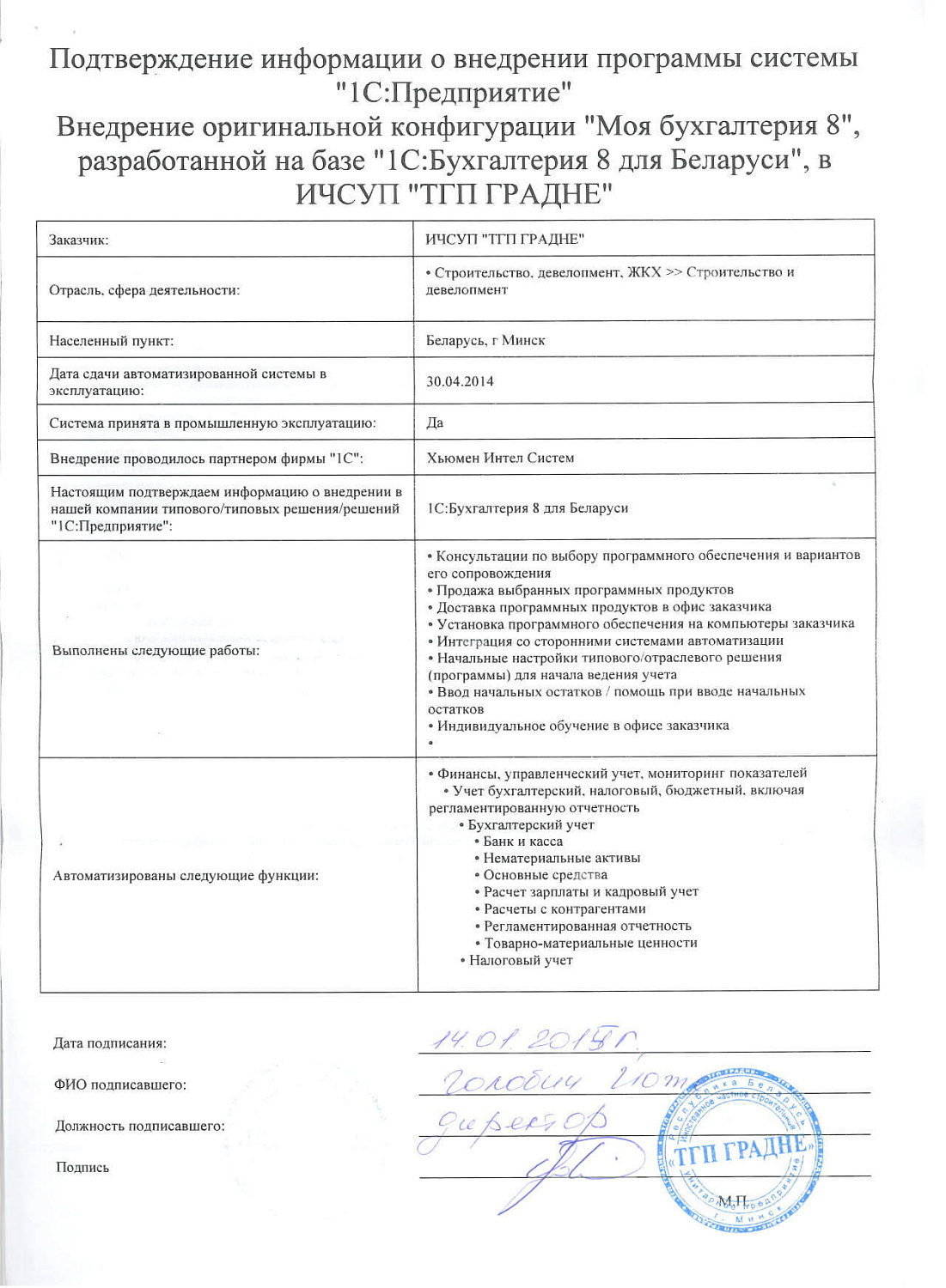 Отзыв ИЧСУП «